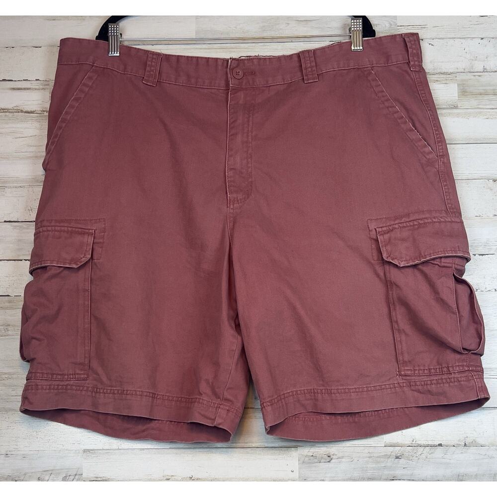 Merona Cargo Shorts Mens 44 Red 6 Pocket Casual Outdoor Cotton Size 43 Utility